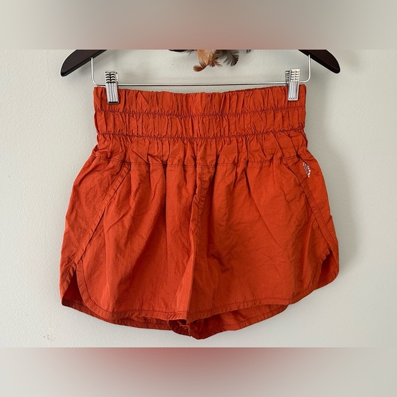 Free People Movement The Way Home Women’s Running Shorts Size M Burnt Orange - Picture 1 of 15